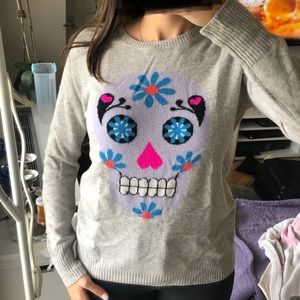 Cashmere skull sweater